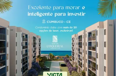 Apartamentos para investir ou morar pé na areia. vista coqueiral,  cumbuco