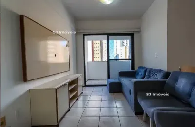 Apartamento mobiliado com 2 quartos sendo  1 suíte, vaga dupla e lazer no coração do meireles