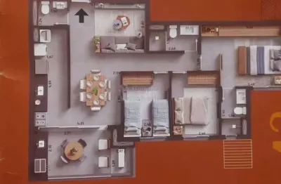 Apartamento residencial com 3 dormitórios - edifício murano