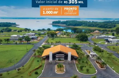 Baias de santa monica - ótimo terreno em condomínio fechado às margens do rio grande, 1.875,50m²