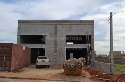 Ótimo salão comercial com mezanino para locação - parque residencial nature i