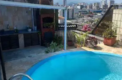 Cobertura com 3 quartos para alugar na Avenida Doutor Bernardino de Campos, Pompéia, Santos