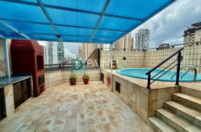 Cobertura residencial de 4 quartos com vista para o mar em pompéia, santos – 3 vagas, mobiliada