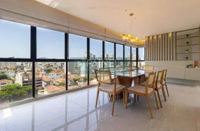 Luxuosa cobertura triplex, em gonzaga - santos: 175m², 2 dorms, r$2,7k