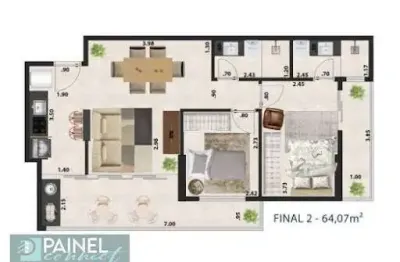 Apartamento com 2 quartos à venda na Rua Nove De Julho, 77, Marapé, Santos