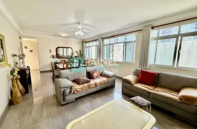 Venda: apartamento mobiliado com vista para o mar - 124 m², 3 quartos (1 suíte) em gonzaga, santos
