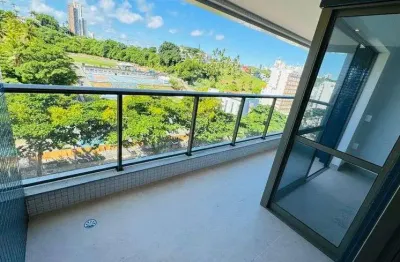 Apartamento à venda na ondina, 2/4, 1 suíte, varanda, 67 m², porcelanato, 1 vaga, vista avenida