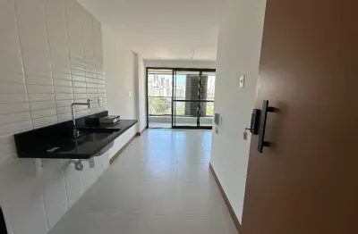 Excelente apartamento tipo studio na barra, 21,60 m², vista livre, porcelanato, novo, nascente total