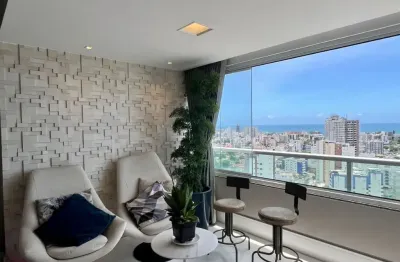Apartamento à venda na cardeal da silva - rio vermelho - vista mar - mobiliado - 2 suítes - 103 m²