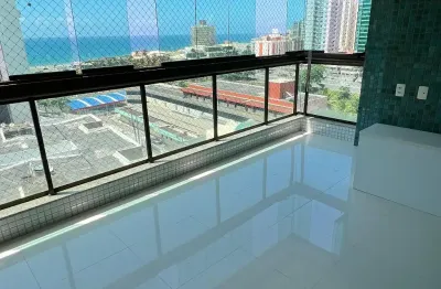 Apartamento vista mar à venda no costa azul - 106 m² - 3/4 - 1 suíte - varandão gourmet - nascente