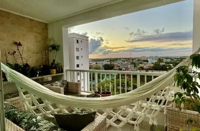 Vilas do atlântico  - lindo apartamento à venda - 85 m² -  3/4 - 1 suíte -1 vaga - varanda gourmet