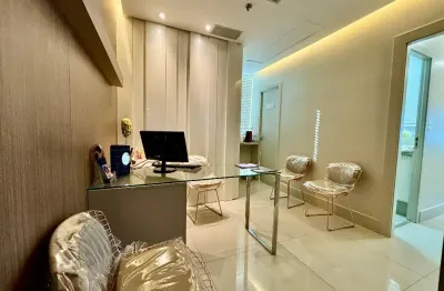 Caminho das árvores - sala comercial no ceo - mobiliado - 42m2 - banheiro - recepção - 2 vagas