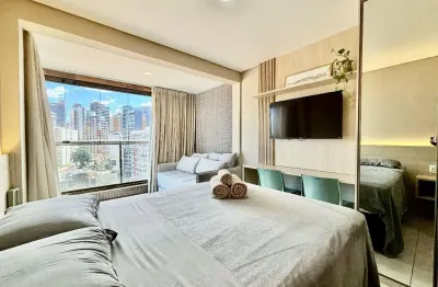 Barra premium - studio mobiliado à venda - 24 m² - armários planejados - piscina - academia
