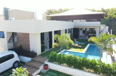 Guarajuba - excelente casa recém construída à venda - 4 suítes - ilha gourmet - área de serviço - 6 vagas
