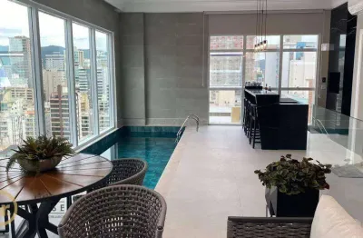 Apartamento triplex com 4 dormitórios à venda, 305 m² por r$ 7.495.000 - meia praia - itapema/sc