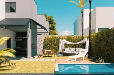 Sobrado de alto padrão com 2 suítes e vista para a piscina
