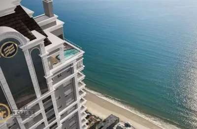 Cobertura frente mar com 5 suítes à venda, 427 m² por r$ 17.986.795 - meia praia - itapema/sc