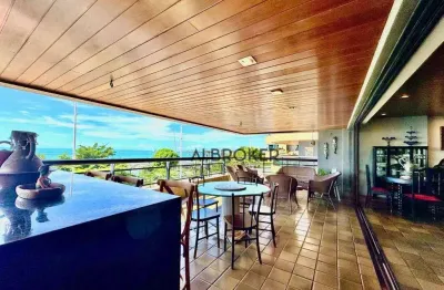 Na beira mar apartamento com 4 dormitórios à venda, 360 m² por r$ 4.500.000 - meireles - fortaleza/ce