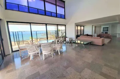Na beira mar cobertura com 6 dormitórios à venda, 820 m² por r$ 10.000.000 - meireles - fortaleza/ce