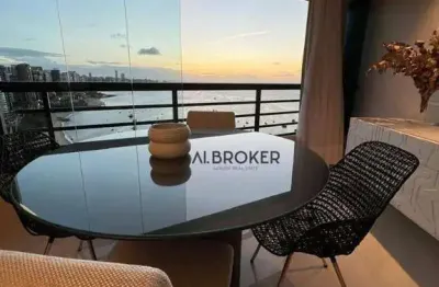 Na beira mar apartamento com 1 dormitório à venda, 67 m² por r$ 1.000.000 - mucuripe - fortaleza/ce