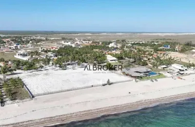 Beira mar do prea  terreno à venda, 18400 m² por r$ 107.000.000 - praia do prea - cruz/ce