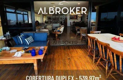 No meireles cobertura com 5 dormitórios à venda, 539 m² por r$ 3.500.000 - meireles - fortaleza/ce