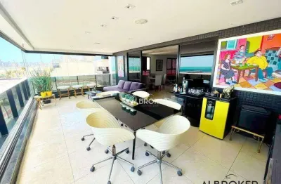 Na beira mar apartamento com 3 dormitórios à venda, 200 m² por r$ 2.680.000 - praia de iracema - fortaleza/ce