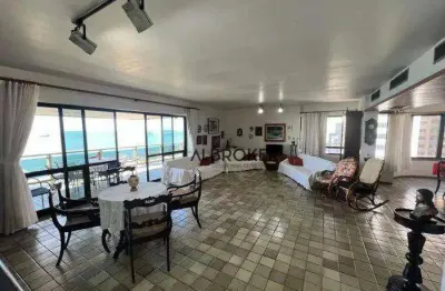 Na beira mar apartamento com 4 dormitórios à venda, 360 m² por r$ 3.800.000 - meireles - fortaleza/ce