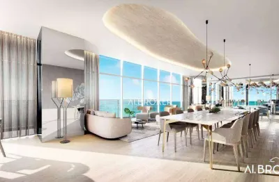 Na beira mar apartamento com 4 dormitórios à venda, 435 m² por r$ 9.601.000 - meireles - fortaleza/ce