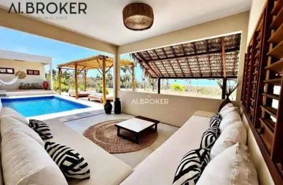 Loft com 9 dormitórios à venda, 1000 m² por r$ 10.000.000,00 - praia do prea - cruz/ce