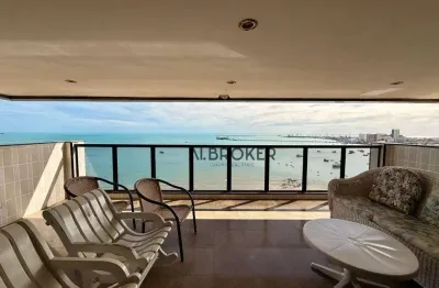 Na beira mar cobertura com 5 dormitórios à venda, 630 m² por r$ 5.000.000 - mucuripe - fortaleza/ce