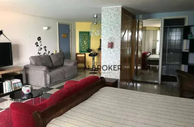 Na beira mar apartamento com 1 dormitório à venda, 51 m² por r$ 650.000 - mucuripe - fortaleza/ce