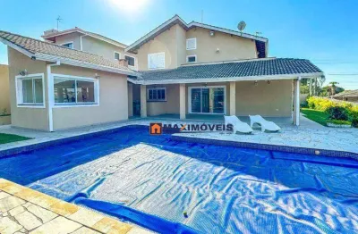 Casa de alto padrão com 4 dormitórios para alugar, 312 m² por r$ 8.000/mês - jardim estância brasil - atibaia/sp