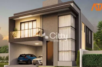 Sobrado alto padrão - 3 suítes - pé direito duplo condomínio clube 257m² à venda por r$ 1.980.000 - afonso pena - são josé dos pinhais/pr