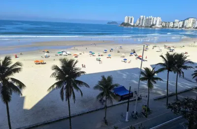 Apartamento vista total mar 2 quartos sendo 1 suíte pitangueiras guarujá