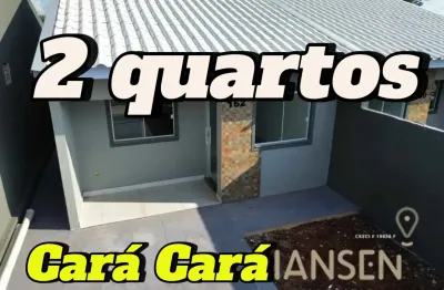 Casa 02 quartos com terreno nos fundos, cara cara, ponta grossa-pr