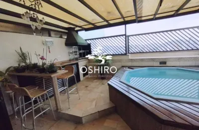 Cobertura duplex à venda, 3 quartos, 2 suítes, 2 vagas, embaré - santos/sp