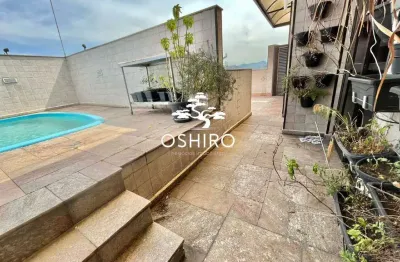 Cobertura duplex à venda, 4 quartos, 2 suítes, 4 vagas, gonzaga - santos/sp