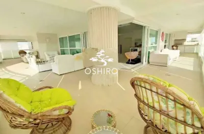 Apartamento de 4 suítes com vista para o mar e varanda gourmet no gonzaga, santos