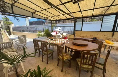 Cobertura duplex com solarium ponta da praia, com 300m², com 3 quartos sendo 2 suítes, repleta em armários e 2 vagas - ponta da praia - santos