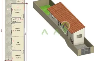 Casa com 2 quartos à venda no parque imperial, jacareí , 56 m2 por r$ 266.000