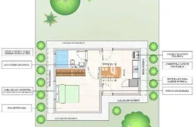 Casa com 1 dormitório à venda, 32 m² por r$ 137.400,00 - jardim do bosque - potirendaba/sp