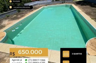 Chácara / sítio com 3 quartos à venda na rodovia ba-099 - estrada do côco, abrantes, camaçari por r$ 650.000