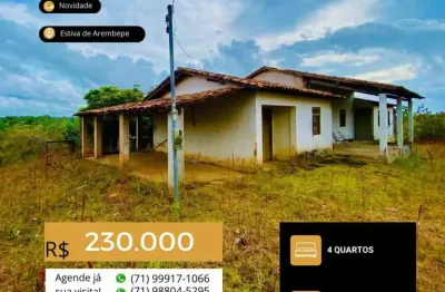 Chácara / sítio com 4 quartos à venda na AVENIDA SANTOS DUMONT, Arembepe (Abrantes), Camaçari por R$ 230.000