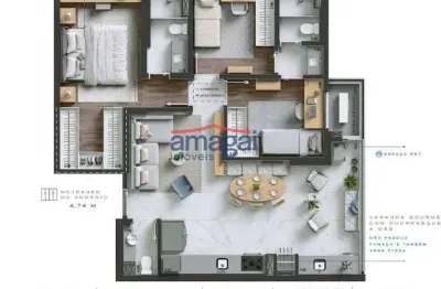 Apartamento com 3 quartos à venda no jardim das colinas, são josé dos campos  por r$ 1.290.000