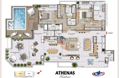 Cobertura com 3 dormitórios à venda, 346 m² por r$ 3.899.000,00 - campinas - são josé/sc