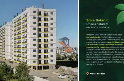 Apartamento com 2 dormitórios à venda, 53 m² por r$ 345.000,00 - areias - são josé/sc