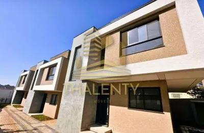 Casa em condomínio fechado com 3 quartos à venda na rua rei david, 70, santa cândida, curitiba, 113 m2 por r$ 640.000