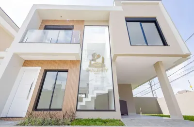 Casa em condomínio fechado com 3 quartos à venda na rua paulo setúbal, 1161, hauer, curitiba, 117 m2 por r$ 820.000