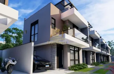 Casa em condomínio fechado com 3 quartos à venda na rua paulo setúbal, 1091, hauer, curitiba, 134 m2 por r$ 719.000